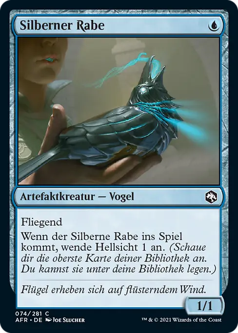 Silberner Rabe