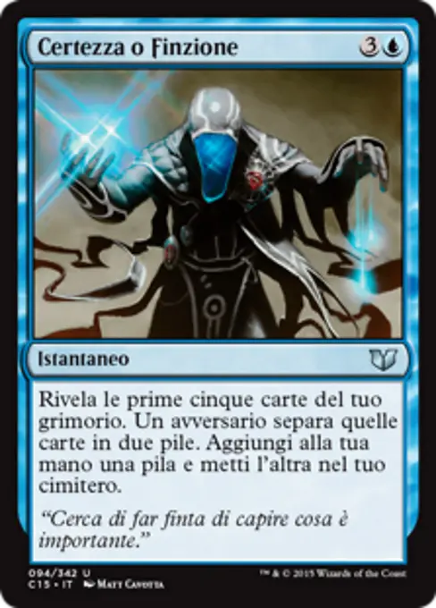 Certezza o Finzione