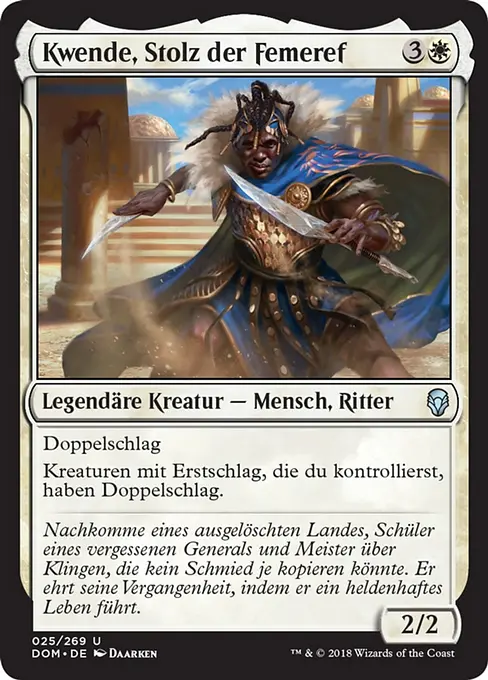 Kwende, Stolz der Femeref