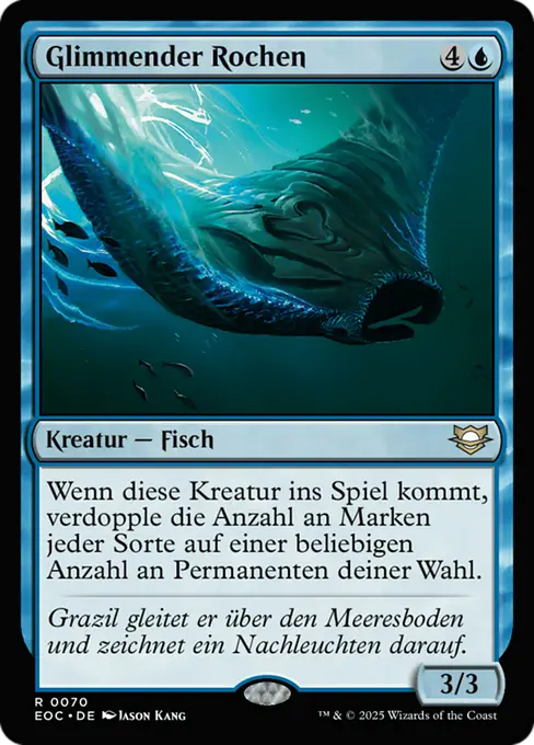Glimmender Rochen
