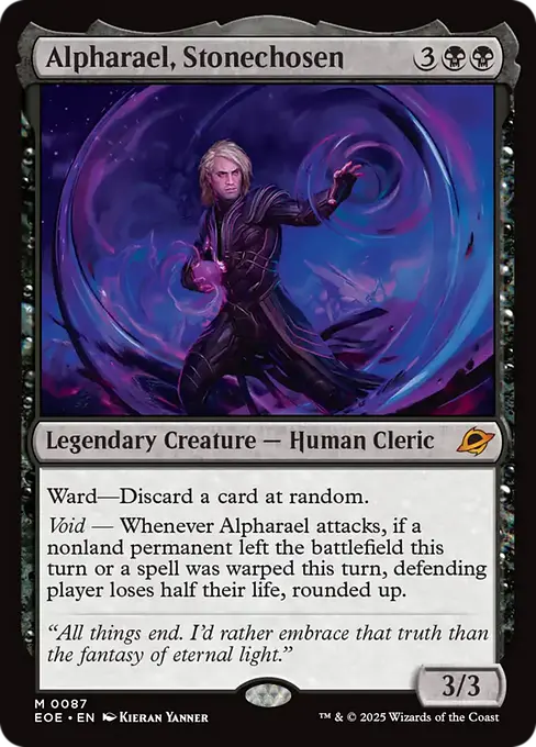 Alpharael, Stonechosen