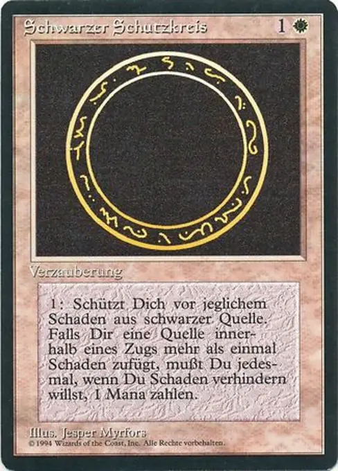 Schwarzer Schutzkreis