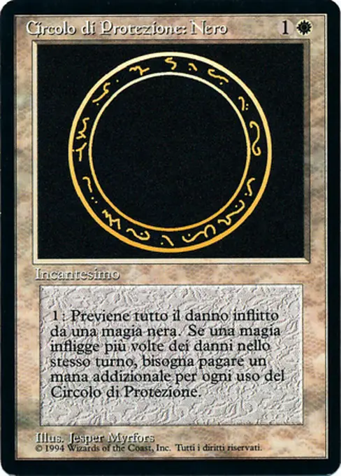 Circolo di Protezione: Nero