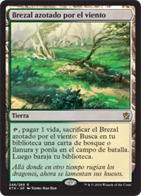 Brezal azotado por el viento