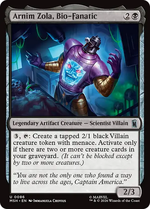 Arnim Zola, Bio-Fanatic