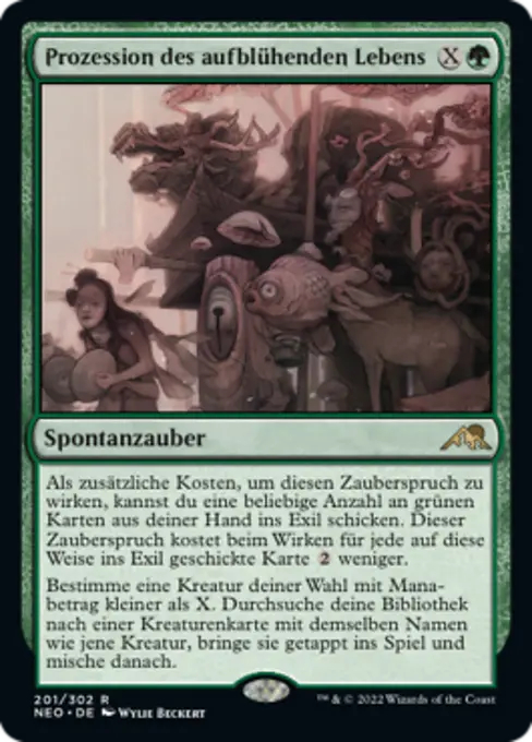 Prozession des aufblühenden Lebens