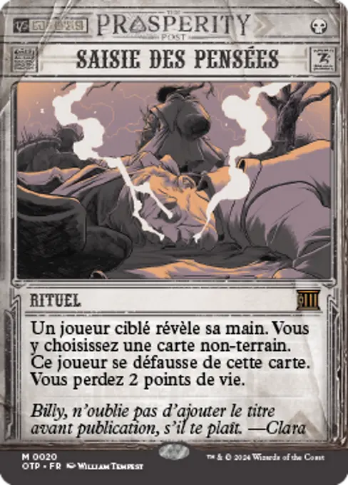 Saisie des pensées
