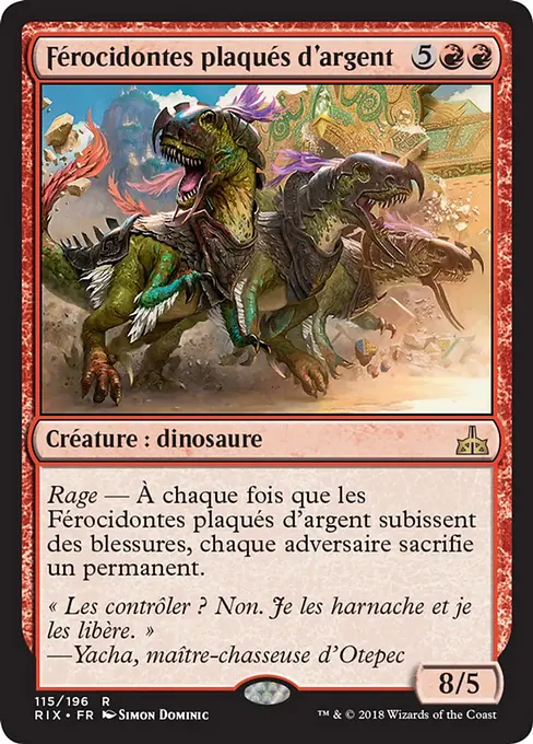 Férocidontes plaqués d'argent
