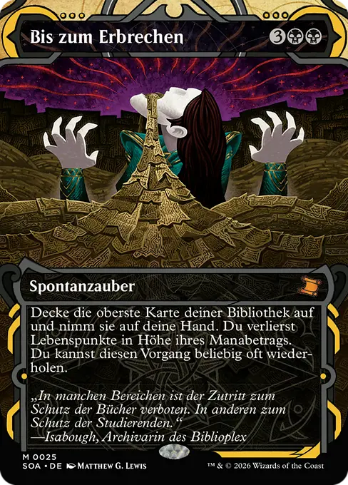 Bis zum Erbrechen