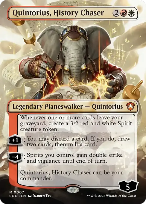 Quintorius, History Chaser