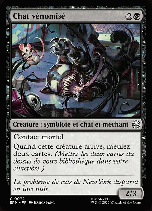 Chat vénomisé