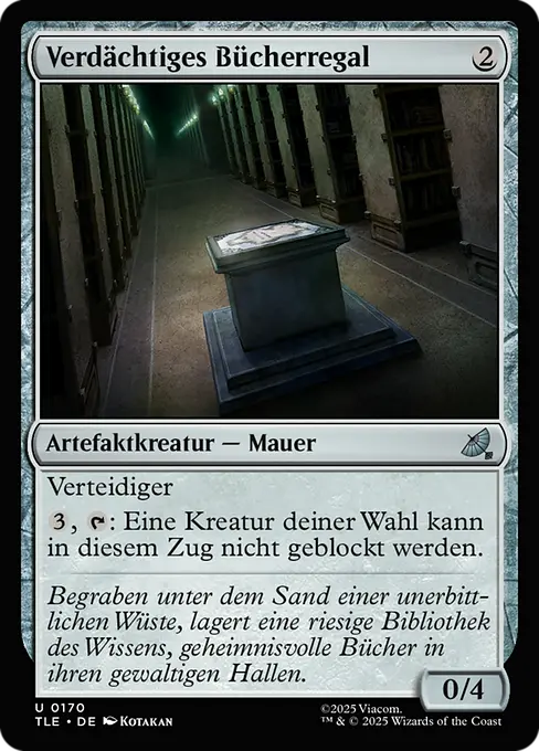 Verdächtiges Bücherregal