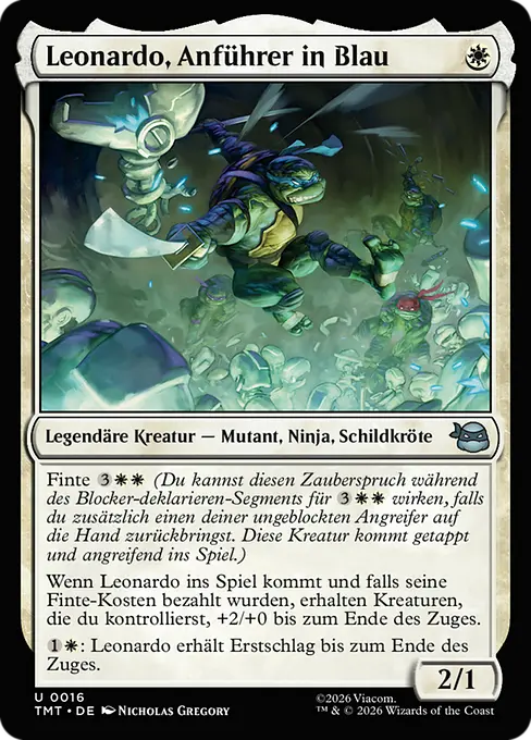 Leonardo, Anführer in Blau