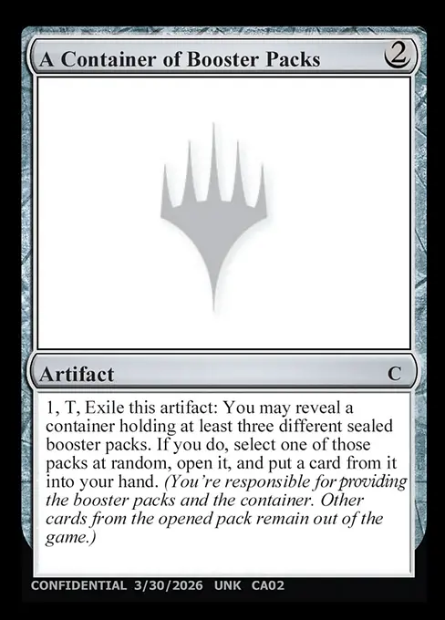A Container of Booster Packs