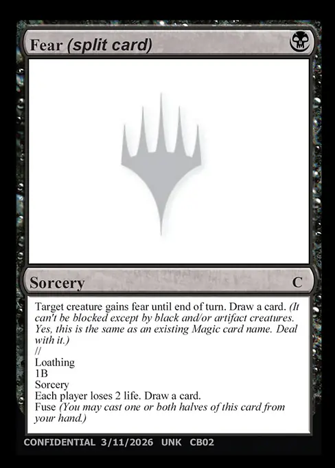 Fear (split card)