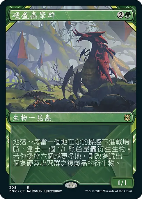硬盔蟲聚群