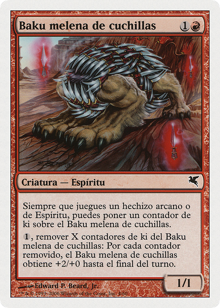 Baku melena de cuchillas